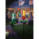 36"H Solar Drip Light Garden Stake, Butterfly, 2 Asst,2sp7250