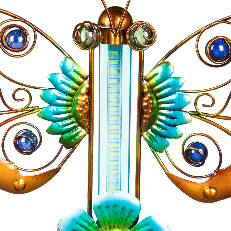 36"H Solar Drip Light Garden Stake, Butterfly, 2 Asst,2sp7250