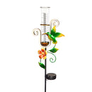 37"H Solar Neon Color Lights Rain Gauge Garden Stake, 2 Asst,2sp7257