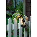 Fence Hanger with Solar Lantern, Frog,2sp7285