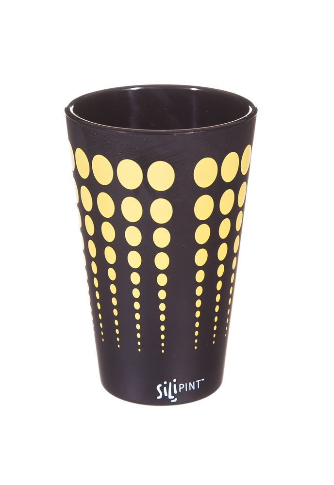 Silipint, Pint, Black with Yellow Dots,2spt021