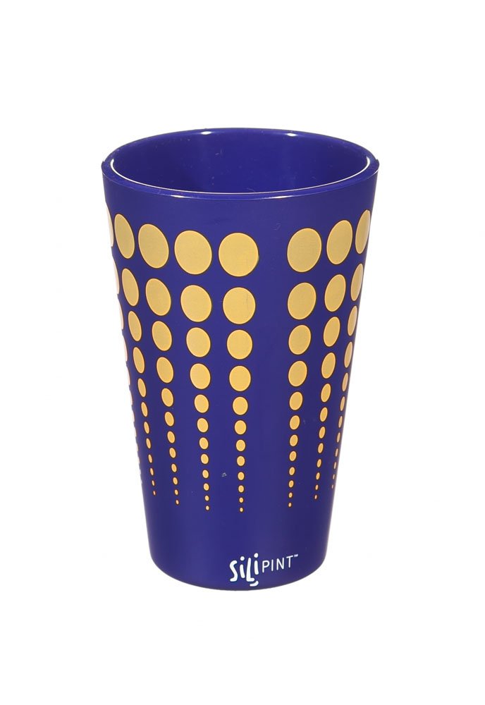 Silipint, Pint, Navy with Yellow Dots,2spt029