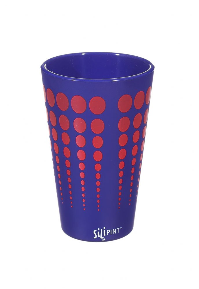 Silipint, Pint, Navy with Red Dots,2spt031