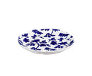 Debossed Ceramic  6'' Appetizer  Plate w/caddy, Blue Floral Toile,3apc6861