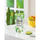 24 OZ Double Wall Tumbler with Straw, It's Spiked,3ath001