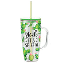 24 OZ Double Wall Tumbler with Straw, It's Spiked,3ath001