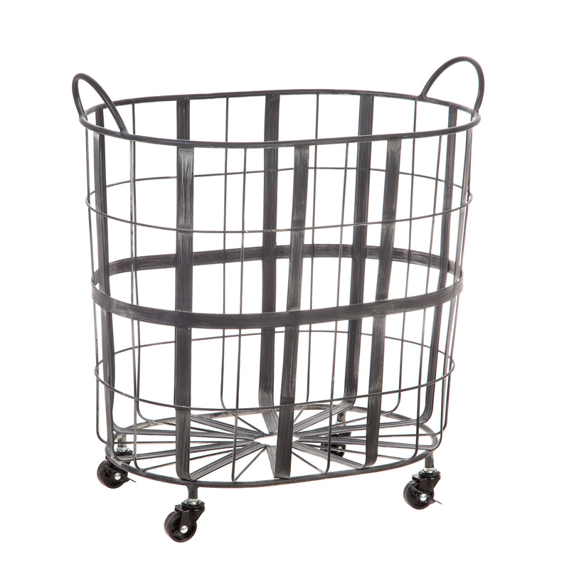 Metal Basket with Wheels,3bt545