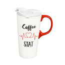Ceramic Travel Cup, 17 Oz., w/ box, Coffee Stat,3ctc04015