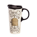 Ceramic Perfect Cup w/Box, 17 oz., Bee Happy,3ctc5851b