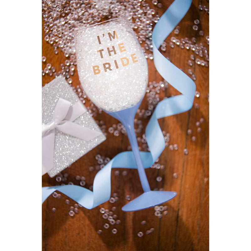 Wine Glass w/ Box, 12 oz.,  I'm the Bride,3cwg184