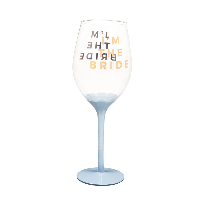 Wine Glass w/ Box, 12 oz.,  I'm the Bride,3cwg184