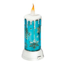 LED Spinning Water Candle with Snowflake Design, 2 Asst,3led271