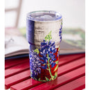 Double Wall Ceramic Companion Cup with Tritan Lid, 13 OZ, Americana Garden,3ltc997829