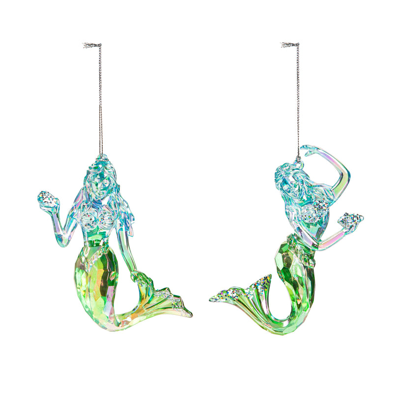 Ombre and Glitter Mermaid Hanging Decor, 2 Asst,3orn026