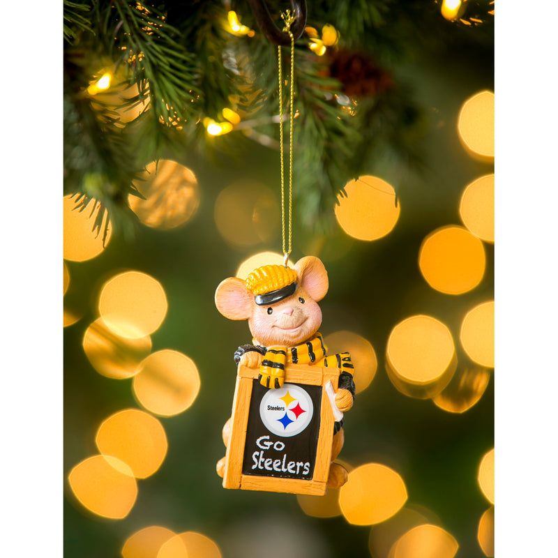 Pittsburgh Steelers, Holiday Mouse Ornament,3ot3824mou