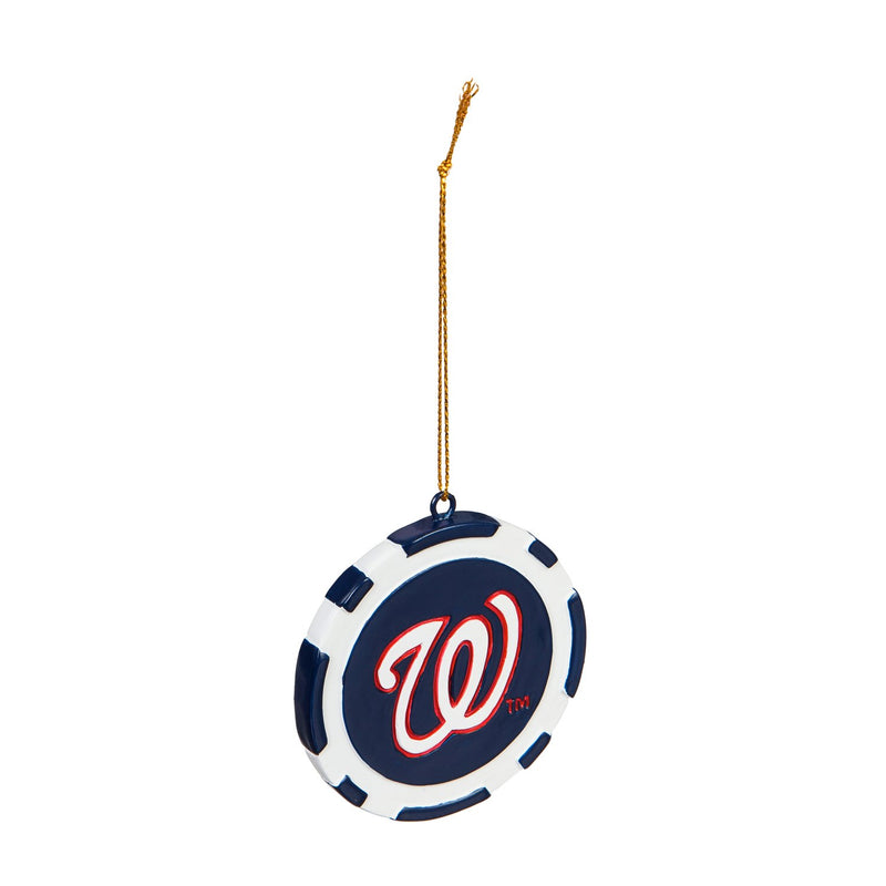 Evergreen MLB Washington Nationals Game Chip DesignOrnament, Team Colors, One Size