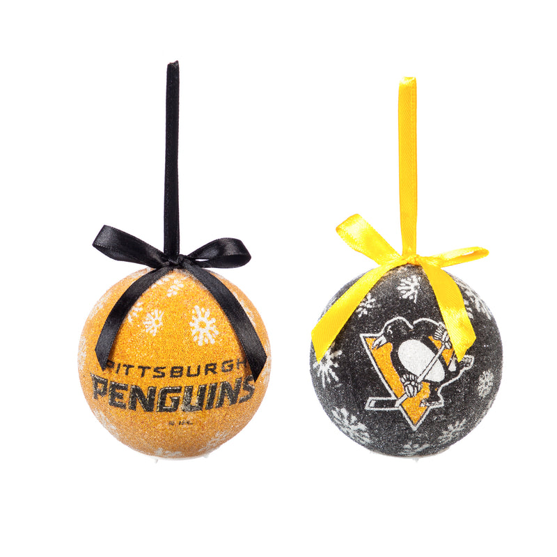 LED Boxed Ornament Set of 6, Pittsburgh Penguins,3ot4372b