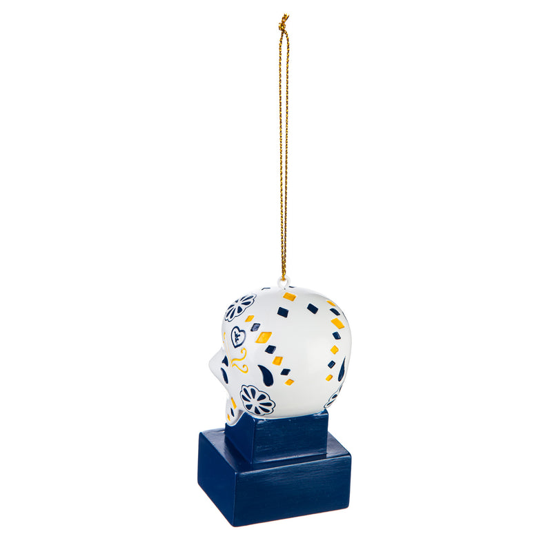 West Virginia University, Sugar Skull Orn,3ot967sk