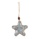 Galvanized Metal Ornament with Jute, Tree/Heart/Star/Angel, 4 Asst,3otm258