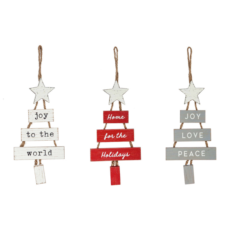 Wooden Tree with Sentiments Ornament, 3 Asst,3otw153