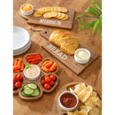 16" Wood Serving Board with 5 OZ Dipping Bowl, BREAD,3sbs002