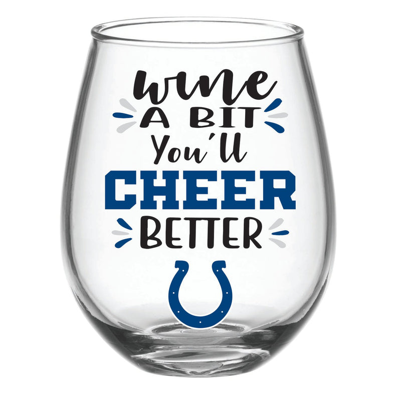 Indianapolis Colts, 17oz Boxed Stemless Wine,3sl3813