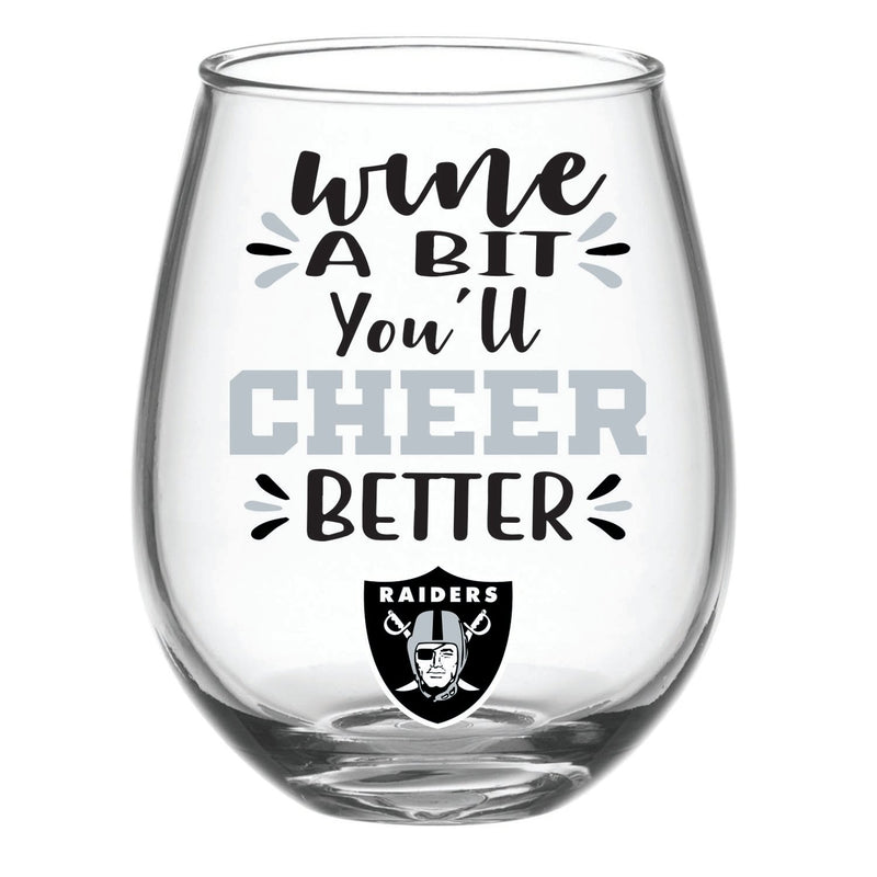 Las Vegas Raiders, 17oz Boxed Stemless Wine,3sl3822