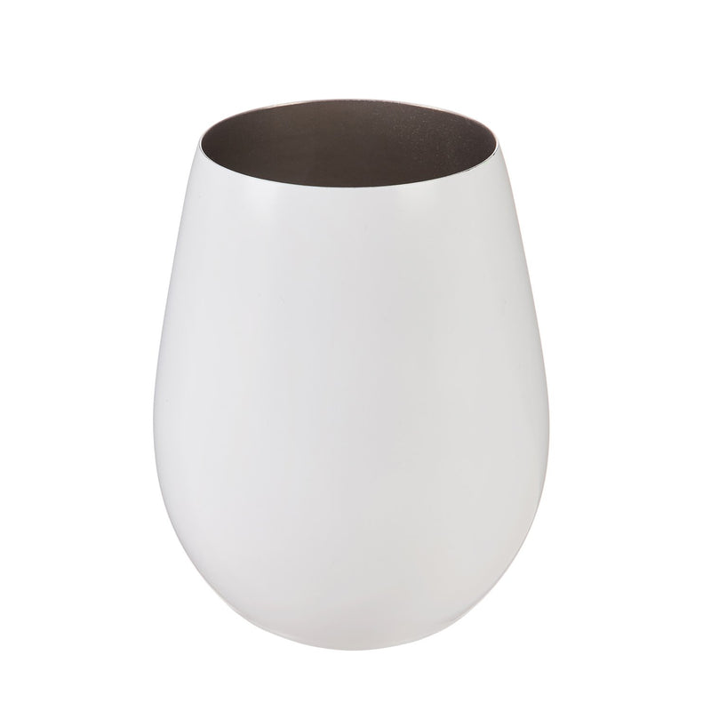 Stainless Steel Stemless Wine Tumbler, Color Changing White to Persimmon, 18 oz.,3sw044