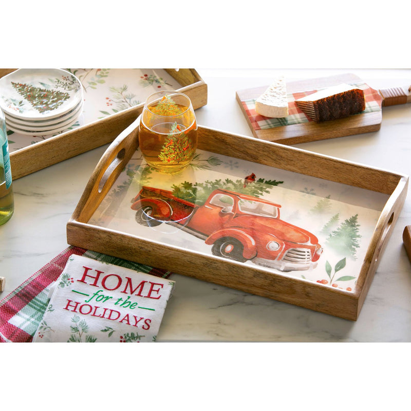 Wooden Nesting Tray, Christmas Heritage, Set of 2,3tw37728