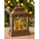 11'' Tall LED Musical Lantern  with Spinning Action and  Timer function Table Decor, Nativity Scene,3wgl160