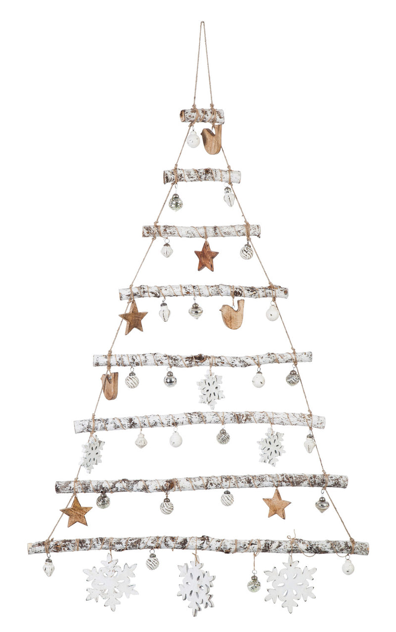 Wooden Tree Branches with Hanging Ornaments,3wp210