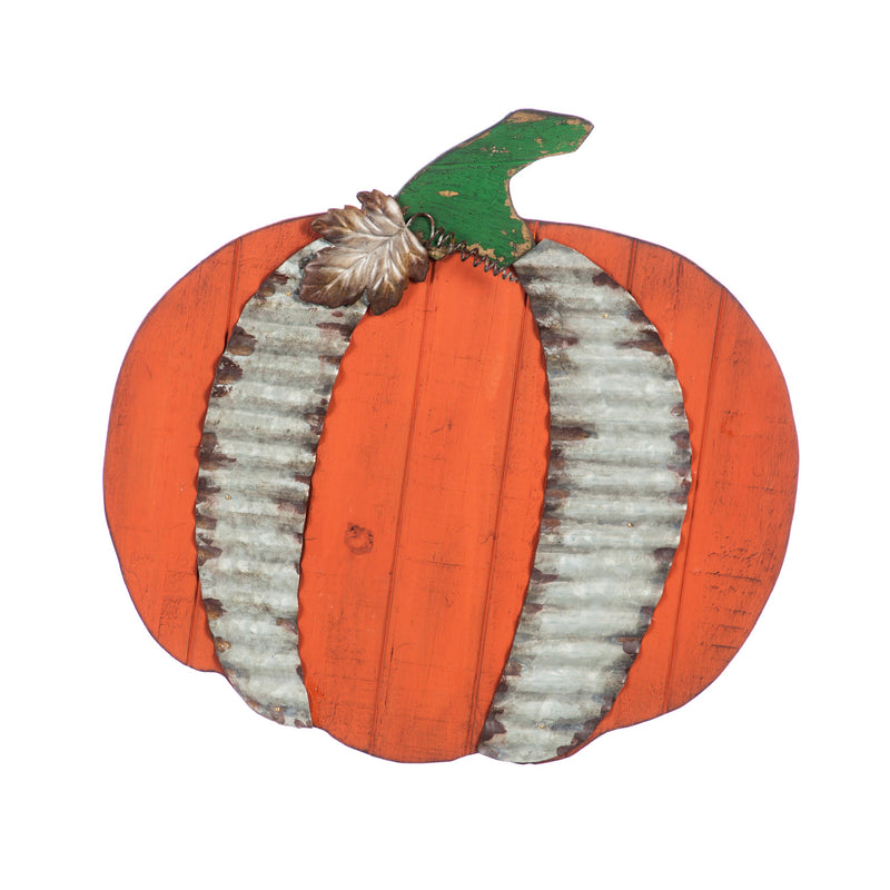 Wood and Metal Pumpkin Wall Décor,3wp804