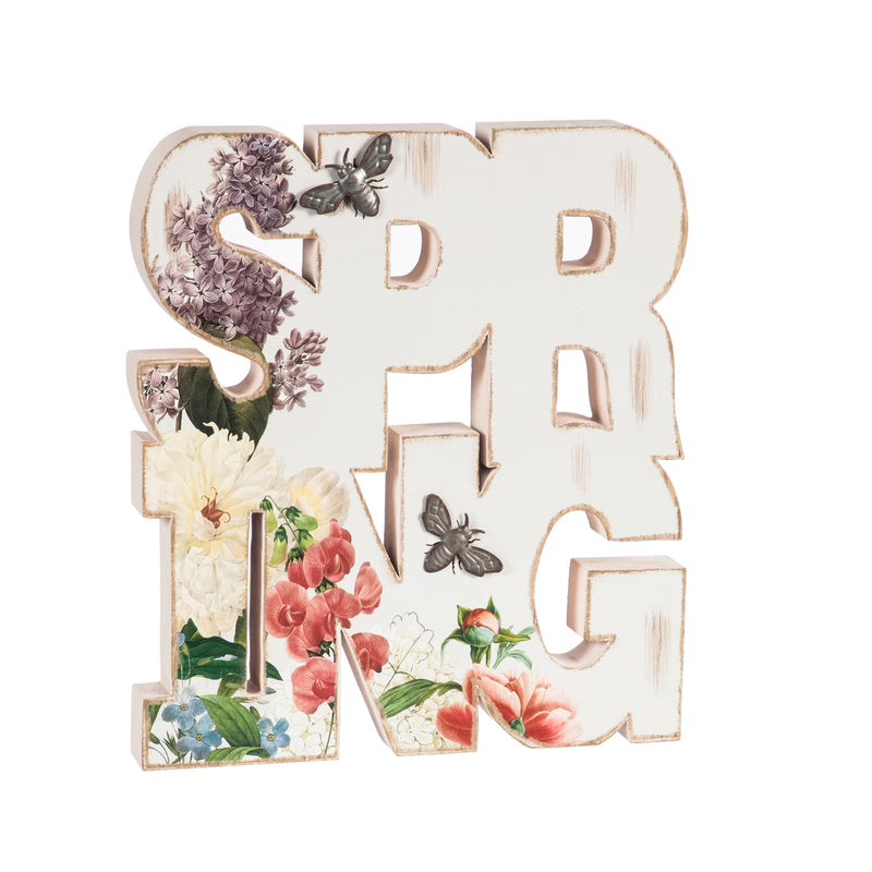 Wood Tabletop Decoration, 2 Assorted: Garden, Spring,3wp814