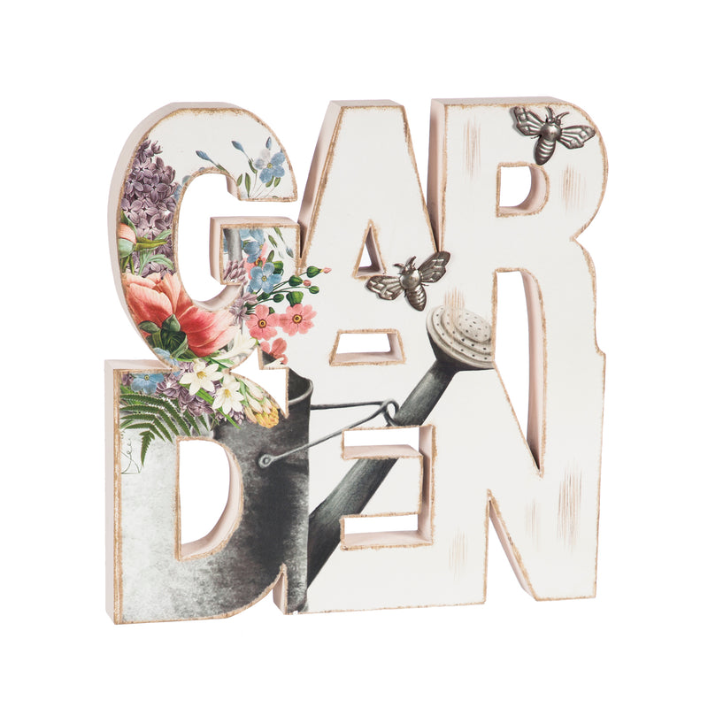 Wood Tabletop Decoration, 2 Assorted: Garden, Spring,3wp814