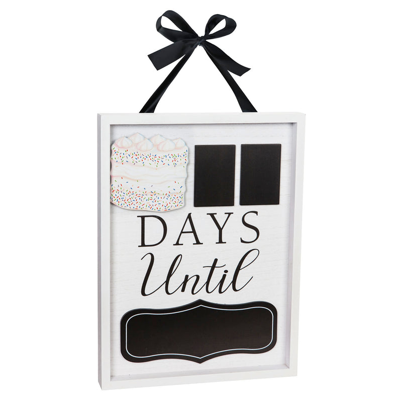 "Days Until" Wood Countdown Sign Wall Décor,3wp826