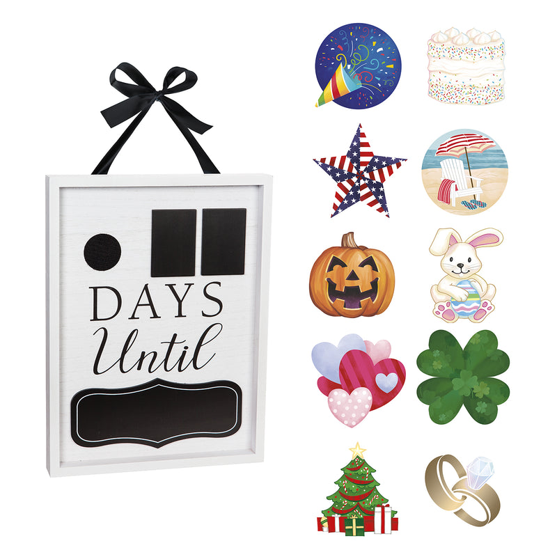 "Days Until" Wood Countdown Sign Wall Décor,3wp826