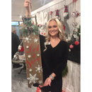 Wooden LED Sled Wall Decor, 2 Asst,3wpl013