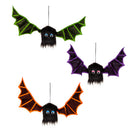 Animated Shaking Bats with Sound Hanging Decor, 3 Asst,401183mbl