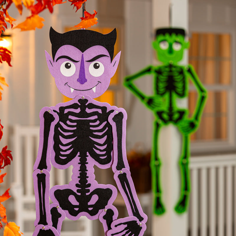 Posable Boo Buddy Halloween Skeleton Hanging Decor,401259b