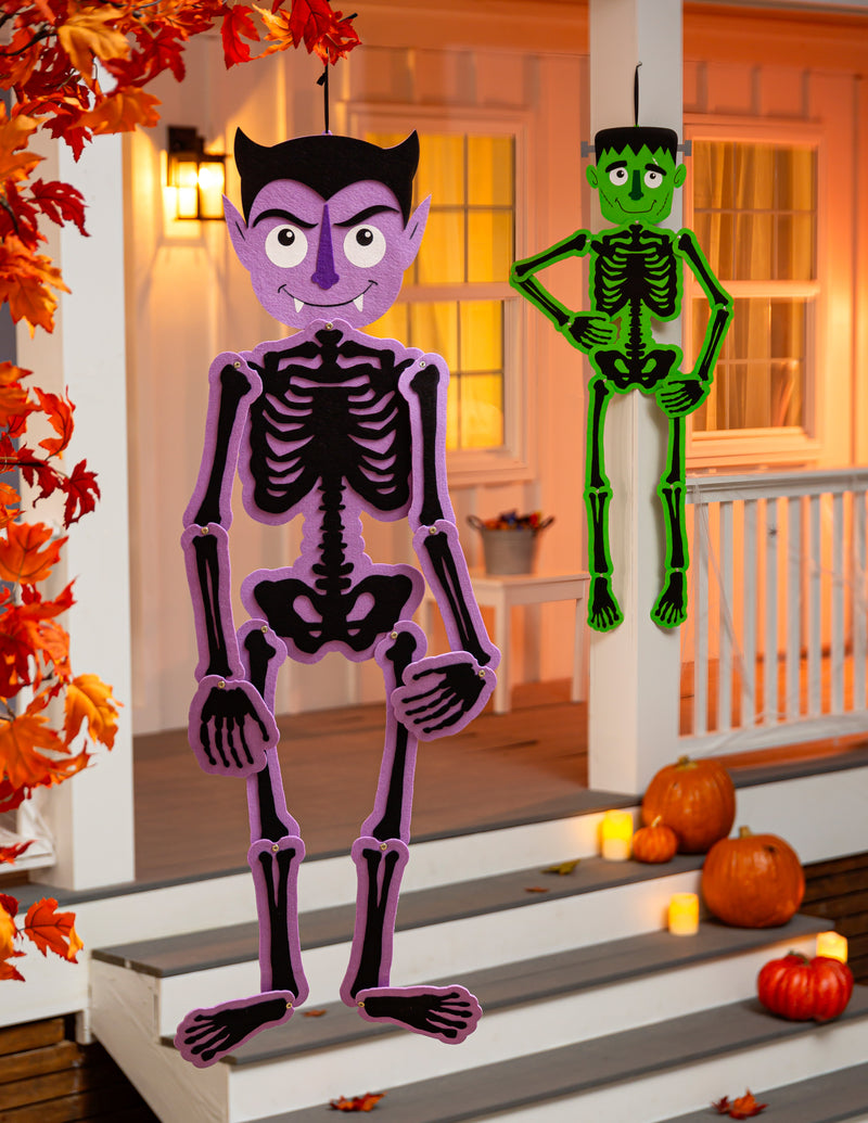Posable Boo Buddy Halloween Skeleton Hanging Decor,401259b