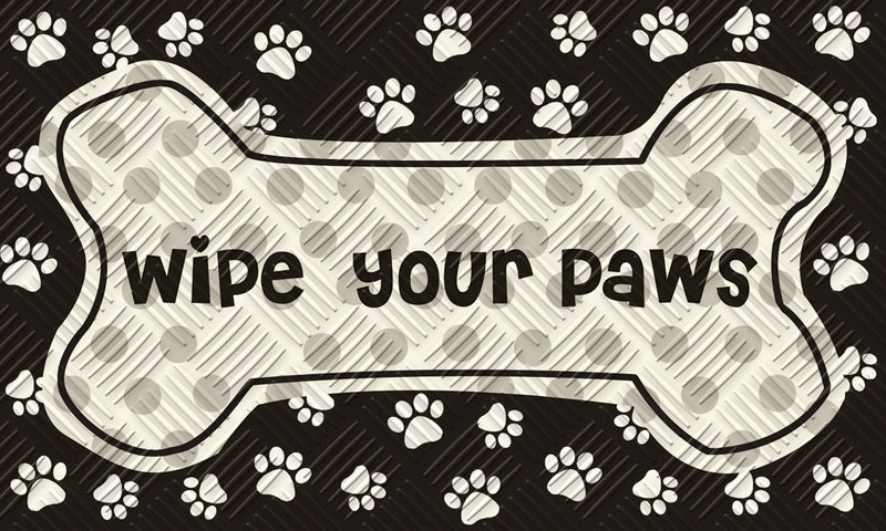 Wipe Your Paws Embossed Floor Mat,41em2167