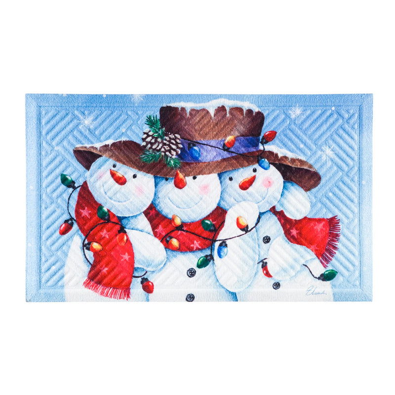 Snowman Friends Trio Embossed Floor Mat,41em2503