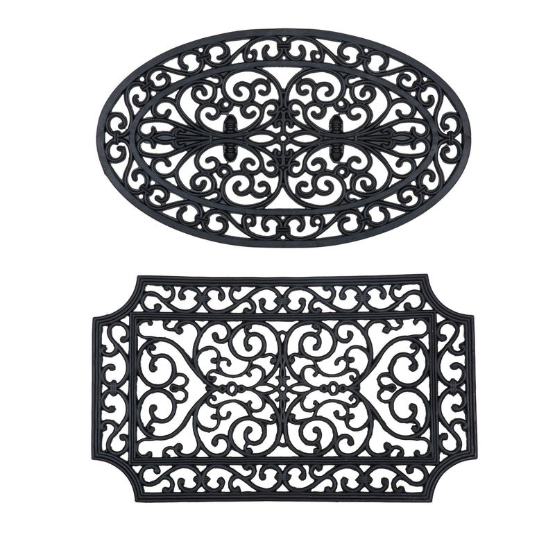 Ornate Rubber Grate Mat, 2 Asst,41r2725