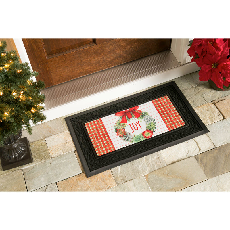 Evergreen Floormat,Black Scroll Sassafras Mat Tray,18x0.2x30 Inches