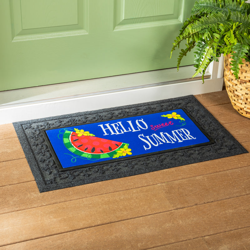 Evergreen Floormat,Hello Sweet Summer Sassafras Switch Mat,0.25x22x10 Inches