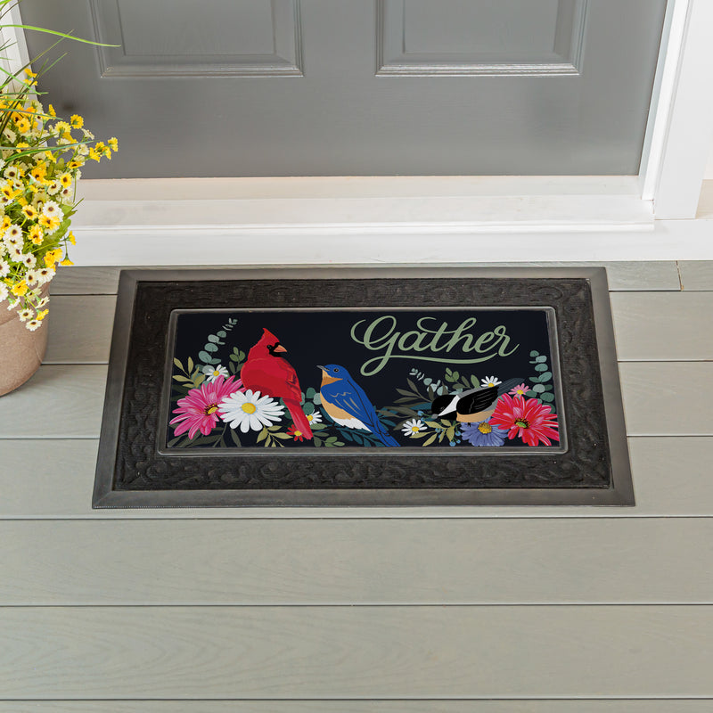 Evergreen Floormat,Gather Birdies Sassafras Switch Mat,0.25x22x10 Inches