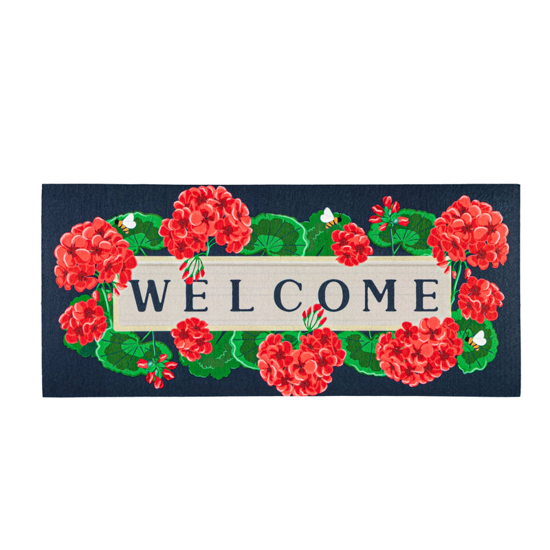Geraniums Welcome Textured Sassafras Switch Mat
