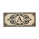 Cambridge Monogram Burlap Sassafras Switch Mat, Letter A