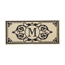 Cambridge Monogram Burlap Sassafras Switch Mat, Letter M