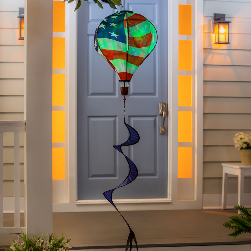 Waving American Flag Animated Lit Balloon Spinner,45ba422sl